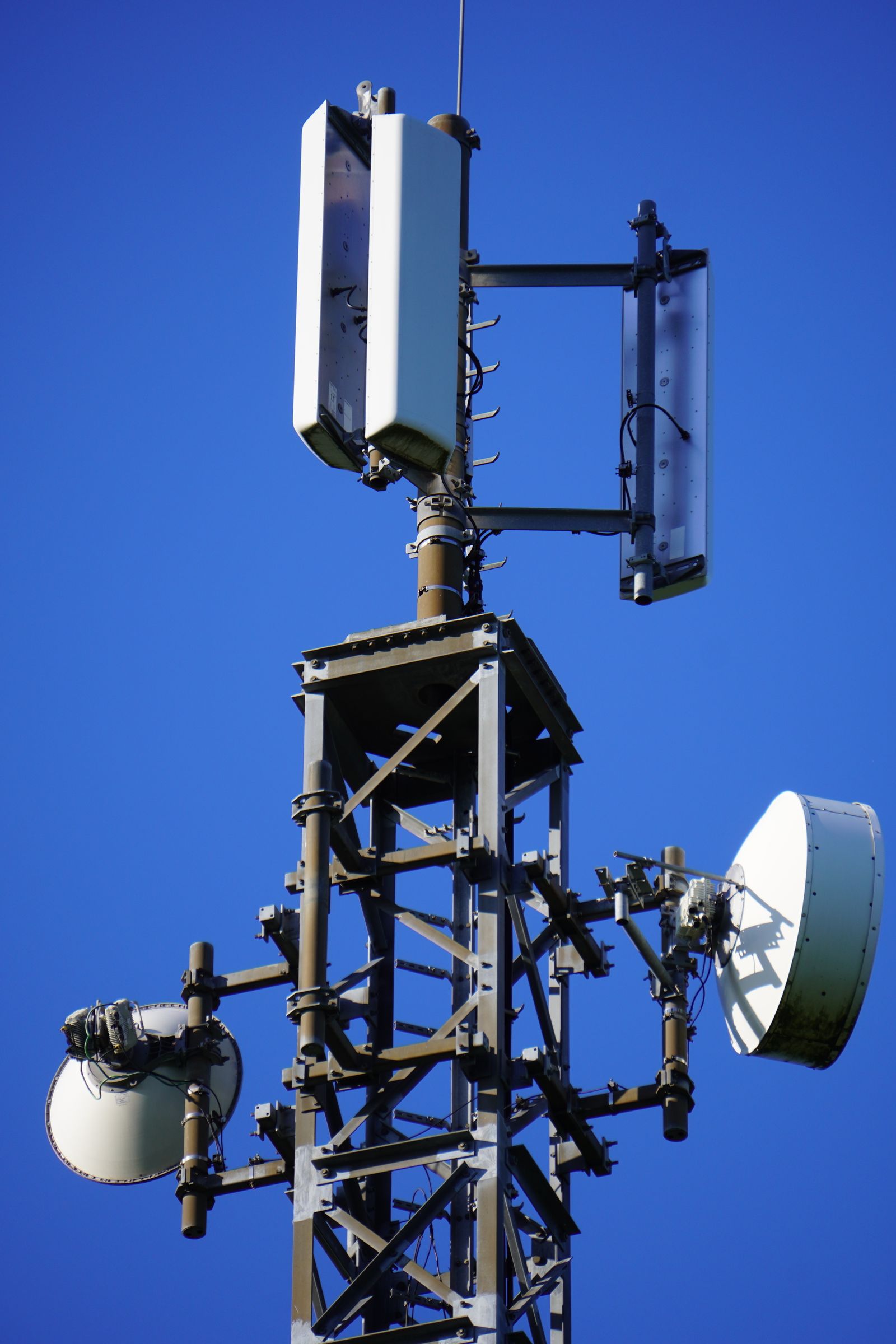 Antena de telefonía móvil contra el cielo de Copiapó