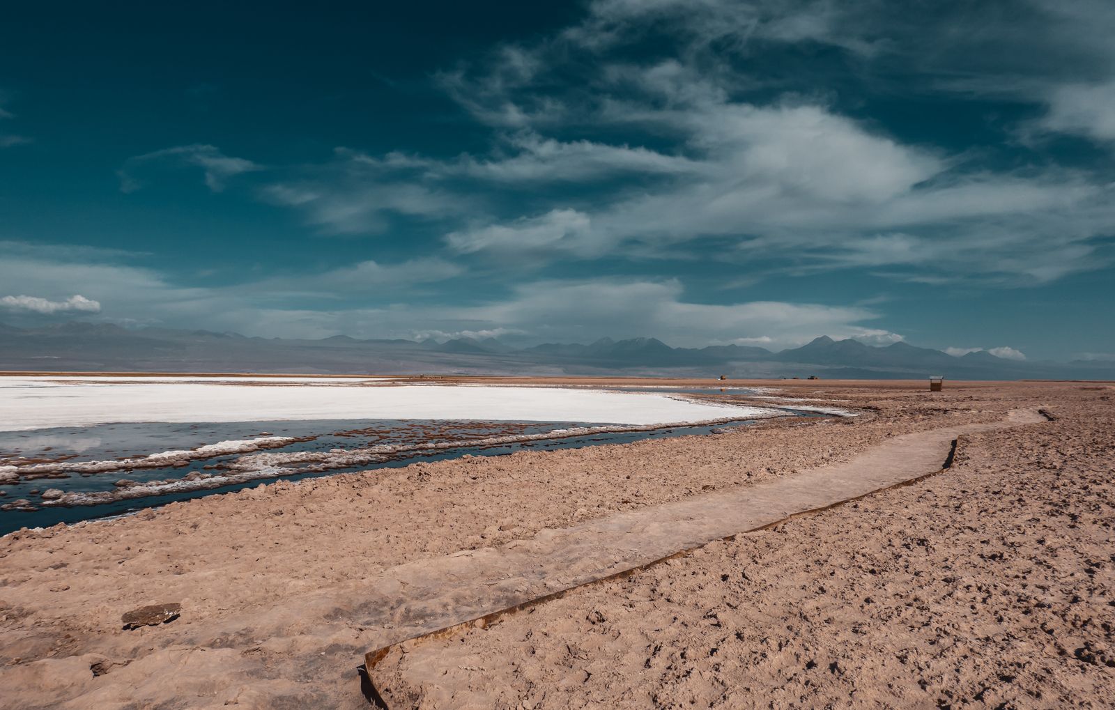 Paisaje seco de Atacama en Valle Fértil